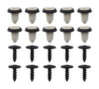 LT Easiyl Juego de 20 kits de fijación de soporte de matrícula de coche 51127020321 tuerca de expansión N90775001 Tornillo Torx Accesorios para automóviles compatibles con Audi compatible con BMW