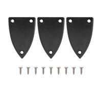 LT Easiyl Juego de 3 cubiertas de barra de ajuste de guitarra con 3 agujeros triangulares de plástico para guitarra acústica-eléctrica, guitarra acústica, bajo, 45 x 29 mm, color negro