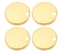 LT Easiyl Juego de 4 cubiertas para bisagras de asiento de inodoro de 60 mm, de acero inoxidable 304, para fijación superior, color dorado