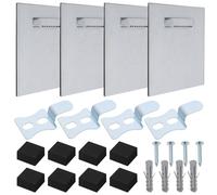 LT Easiyl Juego de 4 juegos de ganchos para colgar en la pared, marco de fotos de cristal, soporte para colgar piezas de yeso y paredes sólidas, 10 x 10 cm