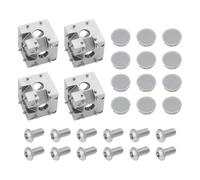 LT Easiyl Juego de 4 Soportes de Esquina de 3 Vías Cubo de 30 X 30 X 30 Mm Bloque de Aleación de Aluminio de 3 Vías para Perfil de Extrusión de Aluminio Accesorios de Impresora 3D con Tornillos