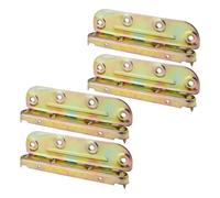 LT Easiyl Juegos de 4 Accesorios para Cama Conectores Soportes Carpinteros Gancho de Repuesto para Conectar Cabeceros de Marco de Cama de Madera 130 Mm Zinc Chapado en Color