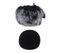 LT Easiyl Paquete de 2 Parabrisas para Micrófono Compatible con DR-05X Grabadora de Micrófono de DR-05 Parabrisas Micrófono Peludo Y de Espuma
