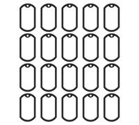 LT Easiyl Paquete de 20 anillos de silicona silenciadores de placa de identificación de goma de silicona para reducir el ruido de tintineo, color negro