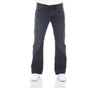 LTB Pantalones vaqueros para hombre Timor Bootcut, pantalones vaqueros básicos, algodón vaquero, elásticos, cintura profunda, azul, negro, Black Wash (200)., 28W x 32L