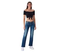 LTB Vaqueros para mujer con corte bota Valerie de ajuste elástico, con cintura baja, azul denim 24 25 26 27 28 29 30 31 32 33 34, 27W / 30L
