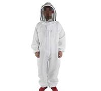 LTBEE Apicultor Profesional Mono Completo Traje de Apicultor Apicultura Traje Espacial Blanco con Velo Autoportante para Apicultores