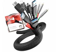 Tubo para Gestión de Cables LTC Cable Tube Negro 2 Metros