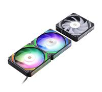 LTC CF-121D 120mm PC Case Fan, Daisy-Chain Connection, 5V 3Pin ARGB Lighting, 4 Pin PWM Case Fan, for Radiator/Computer Case Cooling, 120x120x25mm, 3 Pack, Black