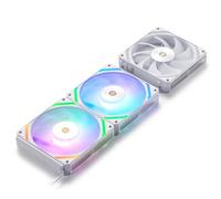 LTC CF-121D - Ventilador de carcasa de PC de 120 mm, conexión en cadena, iluminación ARGB de 5 V y 3 pines, ventilador PWM de 4 pines, para radiador/enfriador de aire de CPU/refrigeración de carcasa