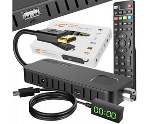 LTC Decodificador de TV Tipo Stick DVB-T2 Full HD 1080p con HDMI, USB, WiFi, PVR, Grabación Timeshift, Sintonizador TDT, Receptor de TV Terrestre, Reproductor Multimedia, EPG y Dolby Digital Plus LXDV