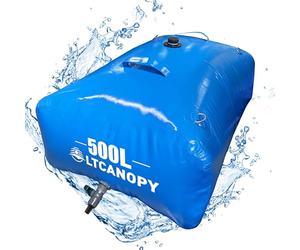 LTCANOPY Depósito de Burbujas de 500 l/132 galones, depósito de Agua Grande con válvula, Bolsa de Agua portátil Plegable para riego de Tierras de Cultivo, Tanque de Agua de Emergencia para