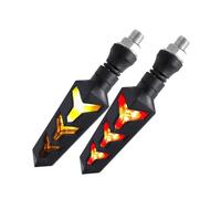 LTCZGRCI Luces Intermitentes Luces de señal giro para motocicleta, luces flexibles tipo espina pescado, indicador dirección flujo, 2 uds