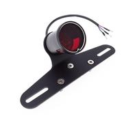 LTCZGRCI Luz Trasera Led Motocicleta Parrilla de malla retro universal para motocicleta, luz freno trasera LED, señal parada, lámparas matrícula con soporte