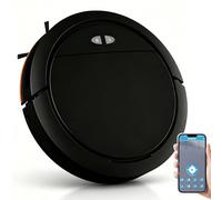 LTdlhFk Aspiradora Robot Inteligente, 2700 Pa Robot Aspirador Y Friegasuelos con Wi-Fi/Aplicación/Control por Voz, Recarga Automática, Limpia Suelos Duros, Alfombras, Pelo De Mascotas Black