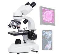 LTdlhFk Microscopio, Ocular Electrónico, Pantalla 5.0, 20000X, Ocular Binocular De Gran Angular, Se Puede Conectar a Teléfonos Móviles, Computadoras, para Experimentos Científicos,10000X