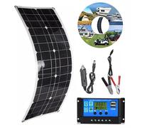 LTdlhFk Panel Solar Flexible De 100w 18v,Kit De Panel Solar Plegable Portátil con Controlador Y Orificios De Posicionamiento para Camping,Electrónica,RV,Caravana,1x100W-30Acontroller