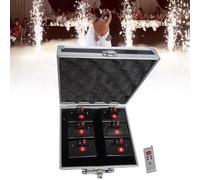 LTdlhFk Sis-Tema De Disparo De Fuegos Artificiales con Base De Fuente Fría,Mini Máquina De Bengalas para Bodas,Mando a Distancia Inalámbrico, Celebraciones Y Eventos,6PCS