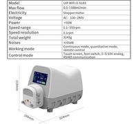 LTEJUMQ 24V Bomba Peristáltica Bomba Dosificadora de líquido de Alto Flujo, Bomba Peristáltica Inteligente para Experimentos, Industria Química, Llenado, Pruebas