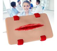 LTEJUMQ Modelos de Heridas for el Cuidado de Heridas, Ejercicios de Sutura for el Control de Hemorragias, Detener el Entrenamiento de Primeros Auxilios de Sangrado, 18 * 11 * 1.2cm