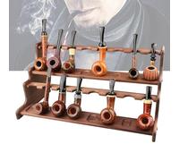 LTEJUMQ Soporte de Madera para Pipas para 16 Pipas de Fumar Tabaco, Estante para Pipas de Tabaco, Accesorios para Pipas de Fumar Soporte para Pipas para la Mayoría de Las Pipas