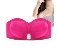 LTEJUMQ Sujetador Eléctrico para Masaje de Senos, Vibración Térmica Inteligente, Aumento de Senos contra la Flacidez, Masajeador de Aumento de Pecho para Mujer, Anti Flacidez, Rosa