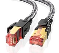 Ltemziiy Cat 8 Ethernet Cable 8M, 40Gbps 2000Mhz de alta velocidad Gigabit Lan Cables de Internet, RJ45 Patch Cord trenzado redonda S/FTP Cable de red, para Smart Home, Oficina,Juegos,Módem,Router