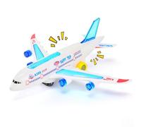LTFIOON Avión de Juguete con Luces LED y Sonidos Realistas, Función Bump and Go, Juguete de Avión, Regalo Ideal para Niños y Niñas 3 4 5 6 Años (30cm)