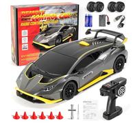 LTFIOON Coche Teledirigido, 2.4GHz 4WD Drift RC Car, Coche de Control Remoto con Luces LED, 35KM/H, Alta Velocidad Drift RC Car para Niños 5 6 7 8 9 10 Años Juegos, Regalos Navidad Cumpleaños (A)