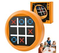 LTFIOON Tic Tac Toe Bolt Game Electrónico 4 en 1, Consola de Puzzle Eléctrico para Niños y Adultos, Idea de Regalo para Viajar y la Familia (Naranja)