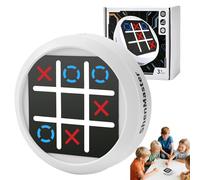 LTFIOON Tic TAC Toe Bolt Game, Juego de Tic-TAC-Toe Electrónico 4 en 1,Consola de Juego de Puzzle Eléctrico para Niños Adultos Idea de Regalo Juego de Viaje para Viajar y la Familia (Blanco)