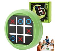 LTFIOON Tic Tac Toe Electrónico 4 en 1, Consola de Puzzle Eléctrico para Niños y Adultos - Idea de Regalo para Viajar y la Familia (Verde)