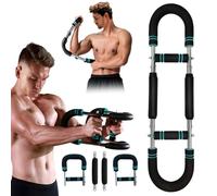LTFIOON Twister Armtrainer, Nuevo Ejercitador de Pecho y Brazo de 3 Etapas Ajustable, Resistencia 30KG/40KG/50KG, Ejercitador de Brazo Twister para Entrenamiento en Casa, Oficina y Viajes (Azul)