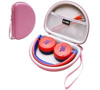 LTGEM - Funda rígida de EVA para auriculares inalámbricos JBL Jr310BT para niños, color rosa y gris