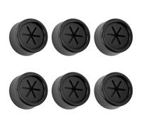 LTISHABILTD 6 unidades de toalleros autoadhesivos, ganchos redondos para toallas, sin taladrar, para cocina, baño, dormitorio, toalla, paños de cocina, delantales (negro)