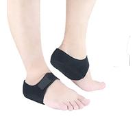 LTLCLZ 1Pair Heat Dolor Amortiguación De Aquiles Tendinitis Fatiga del Pie Aliviar El Protector del Talón Insertos De La Altura De Absorción De Choque Cuidado De La Plantilla,Negro,L