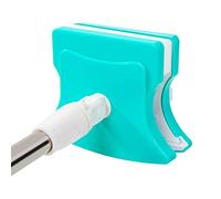 LTLJX Limpia Cristales Magnético con 152mm Mango Telescópico y Cabezal Giratorio de 360° Cepillo para Limpiar Ventanas, Vidrio, Automóvil, Ducha,Verde