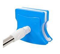 LTLJX Limpia Cristales Magnético con 152mm Mango Telescópico y Cabezal Giratorio de 360° Cepillo para Limpiar Ventanas, Vidrio, Automóvil, Ducha,Azul