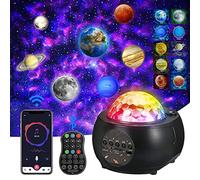 LTLWSH Proyector Estrellas, Proyector de Luz Estrellas Galaxia, Lampara Proyector Planetas Estrellas Techo Adultos,Luz Nocturna Infantil con 15 Colores, Bluetooth, Temporizador para Decoración Regalo