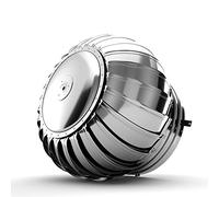 LTLWSH Sombrero Extractor De Humos Inoxidable Giratorio para Tubo, Caperuza De Salida De Humos Giratoria, Base Redonda,400mm