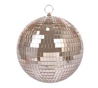 LTMG Bola de Espejos Disco Rosa dorado de 25 cm con gancho de suspensión - Decoración brillante de gran tamaño para fiestas y eventos