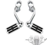 LTMOTO - Estriberas de carretera en ángulo de 3,17 cm de largo, estriberas ajustables para motocicleta Harley Touring Road Glide Electra Glide Road King Street Glide Softail Sportster con protector de