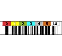 LTO 8 Label Horizontal Número circular 000001 - 000099