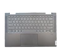 LTPRPTS Funda superior de repuesto para portátil Palmrest teclado no retroiluminado Touchpad parte de montaje para Lenovo Yoga 7-14ITL5 5CB1A08879 AM1RW000110 Verde negruzco