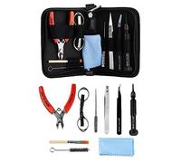 LTQ - Kit de herramientas de construcción de bobinas, juego de herramientas de mano, pinzas de cerámica, cortador de alambre, tijeras plegables, pinzas dobladas, destornillador, herramientas de