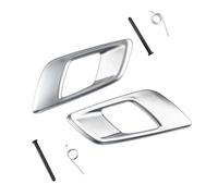 LTQSIV Embellecedor De Manija Interior De Puerta Gris Y Negro Para Ford Para Ranger T6 2012-2021 Y Para Everest 2015-2021(1 Piar Silver)