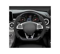 LTQSIV Funda Volante Coche Mercedes-Benz AMG A B C E S-Class W221 GLA GLB GLC CLA CLS 38cm Cuero Negro