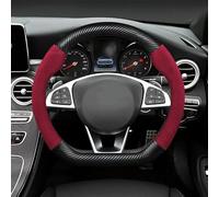 LTQSIV Funda Volante Coche para Mercedes para Benz AMG A B C E S-Class W221 GLA GLB GLC CLA CLS 38cm Funda para Volante De Coche Accesorios para Coche(Rojo)