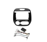 LTQSIV Montaje Autoradio Marco Fascia Marco Coche 9 Pulgadas para Renault para Captur para Clio 2013-2017 Adaptador Caja CANbus Decodificador Kit Panel Instalación Radio Android(Auto AC Whole Set)