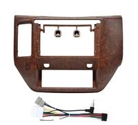 LTQSIV Montaje Autoradio Marco Kit De Marco para Radio Coche con Unidad Principal Android 2 DIN para Nissan para Patrol V5 Y61 2004-2012 Embellecedor Tablero Placa Frontal Estéreo(Wood Frame Cable)